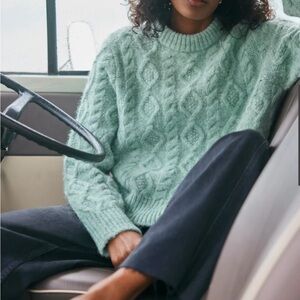 Mint Velvet Green Cable Knit Sweater